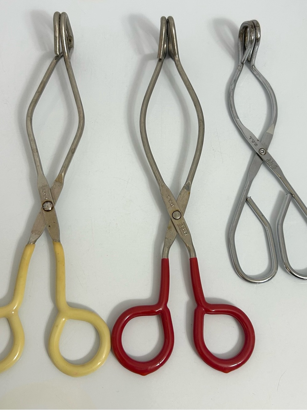 Vintage Ekco Tongs lot (2) 10” & 1 (8”)